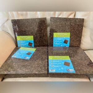 Natural Cork Tiles 12" x 12" Flipside 4 Per Pack Lot of 4